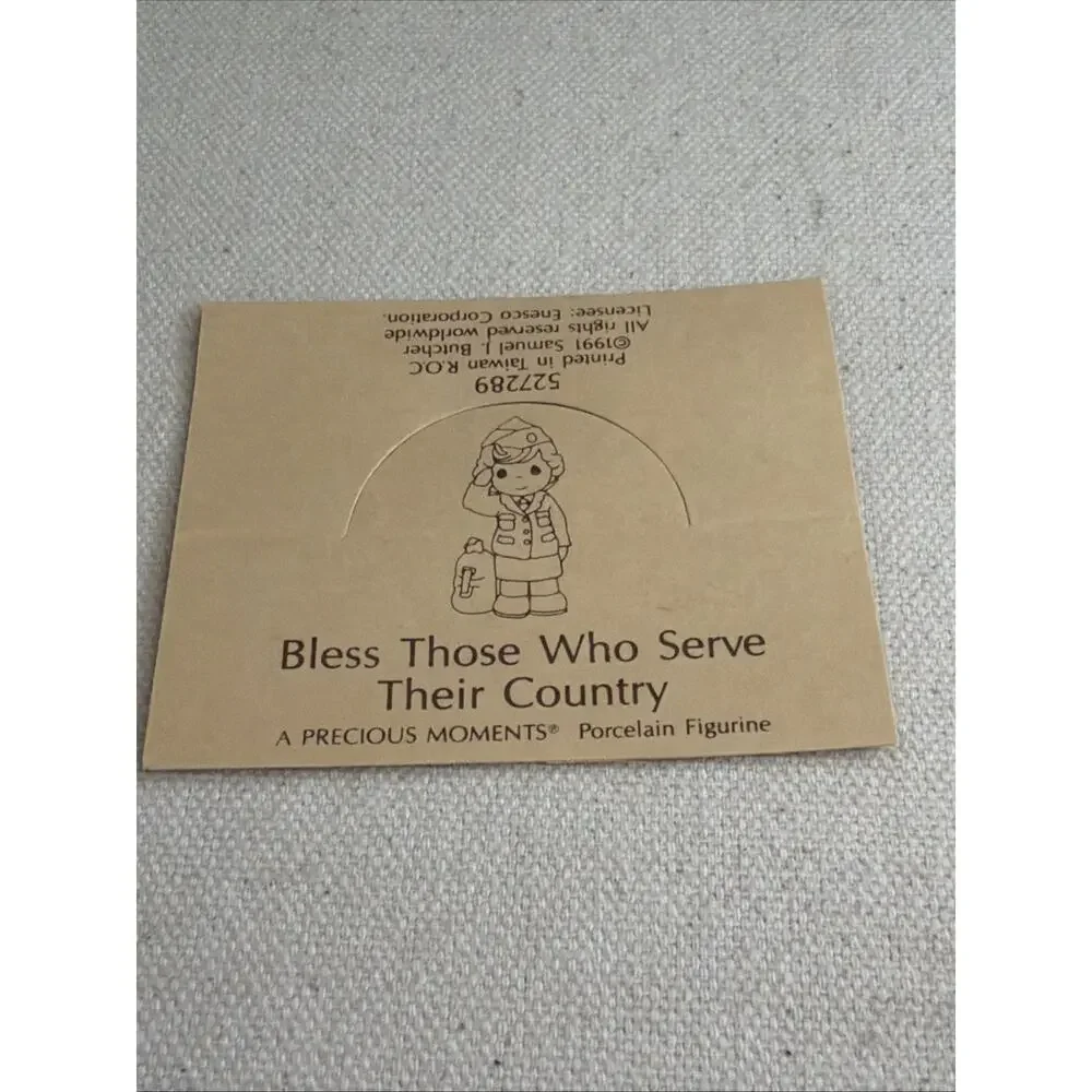 Bless Those Who Serve Their Country 527289/527297 Precious Moments 1991 Set of 2 - Picture 10 of 11